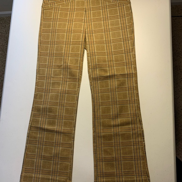 Liverpool Pants - Liverpool Tan and Brown Plaid Pants